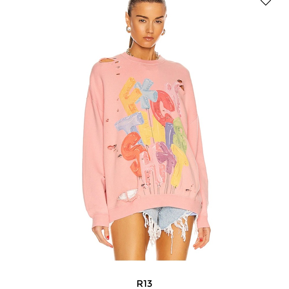 R13 Oversized Sweatshirt Sz Small